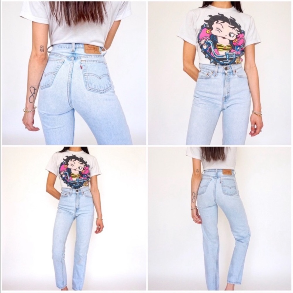 Levis vintage550 red tag high rise mom jeans